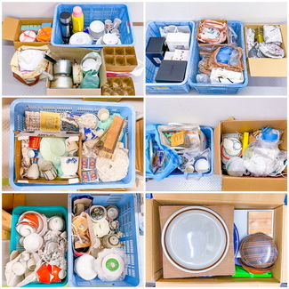 集まった食器類の写真