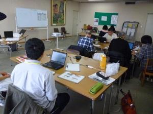 写真：編集のようす