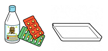 トレイ類のイラスト