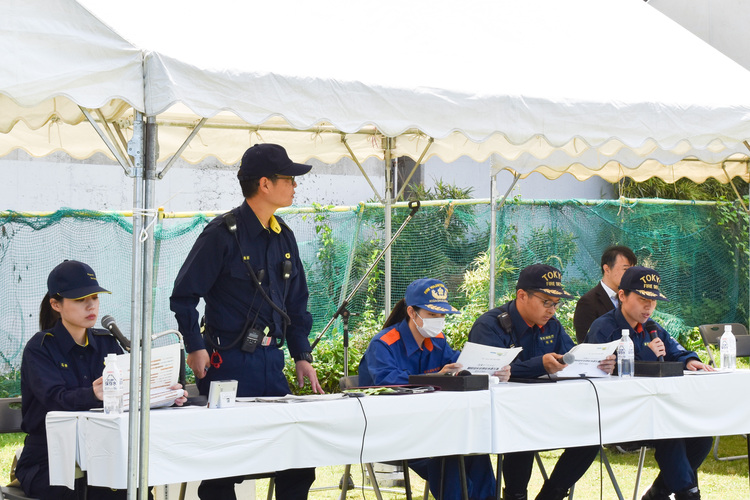 水防訓練アナウンス