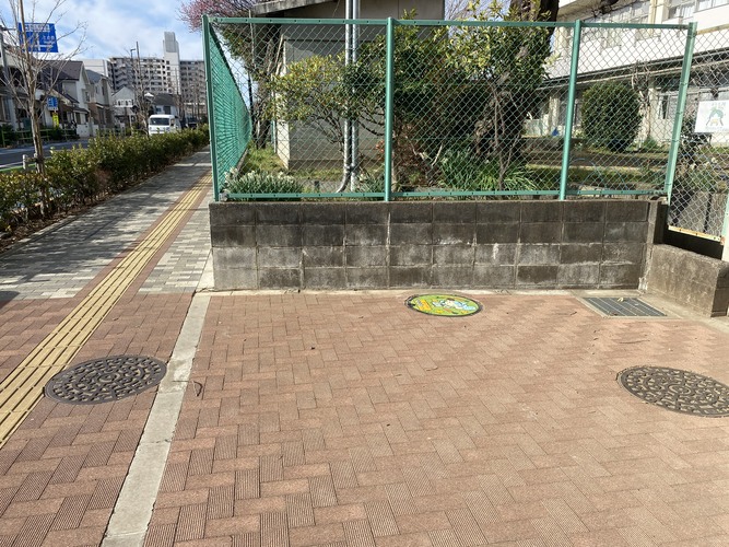 るるめちゃん緑のデザインマンホール蓋